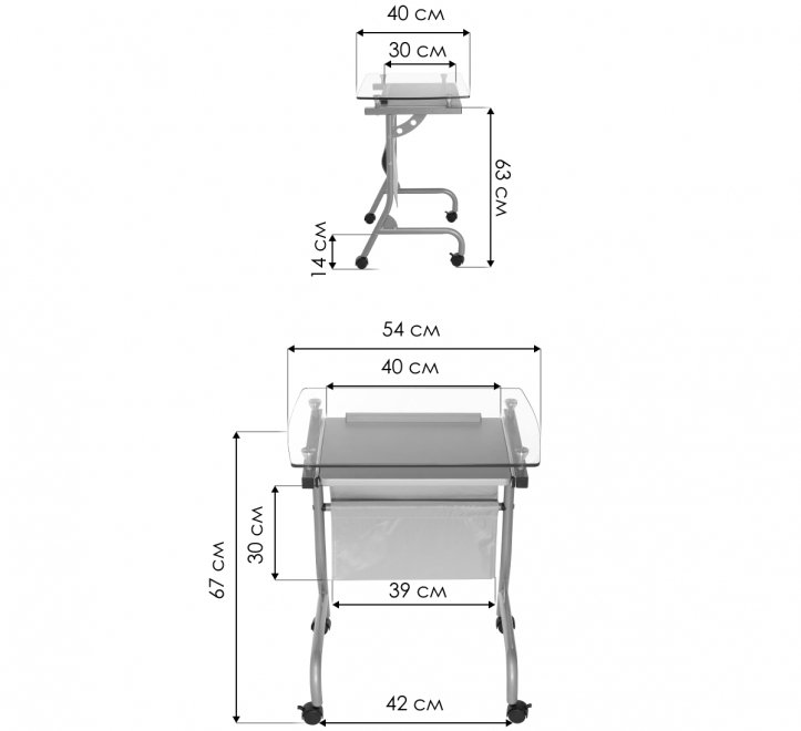 Компьютерный стол Riko black