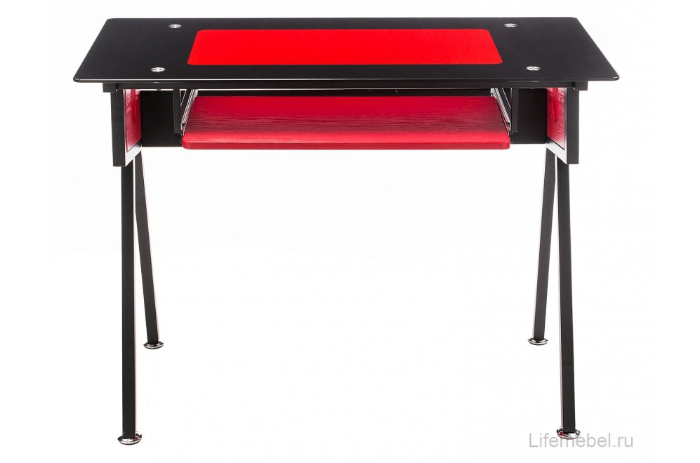 Компьютерный стол Rubin red grained / black