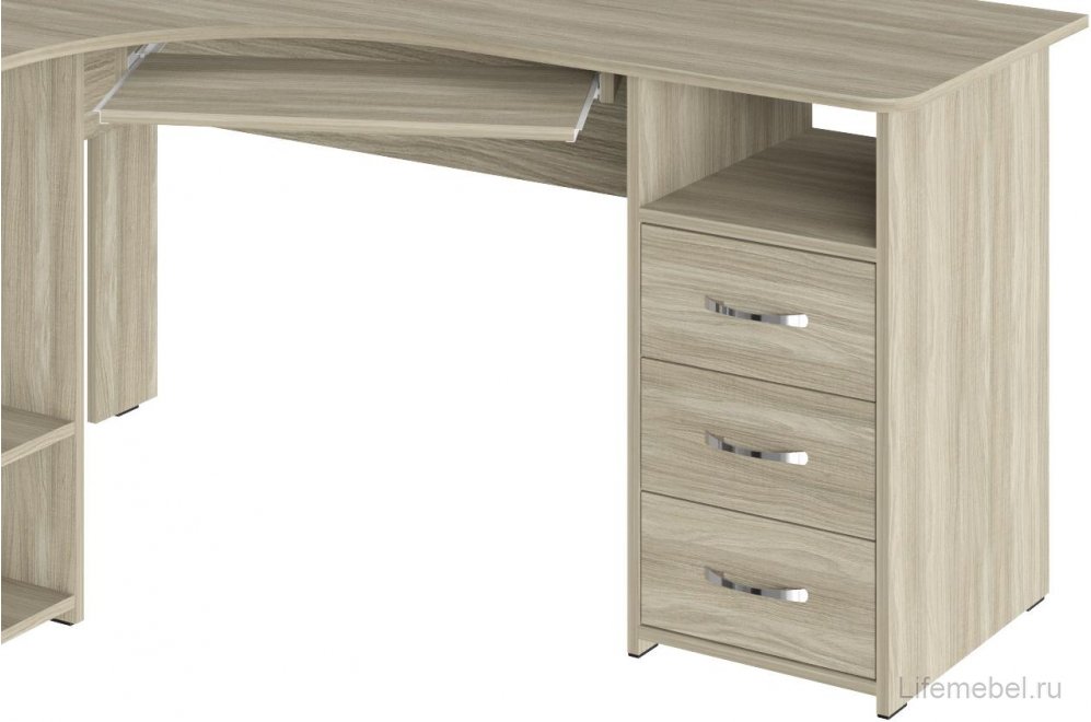 Компьютерный стол угловой С-237 блэквуд сатиновый