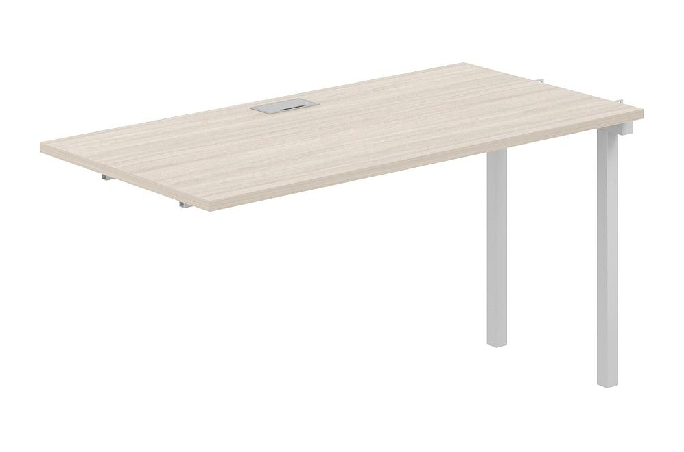 Приставка для письменного стола SG.265 2800х700х750 40х40 дуб светлый / белый