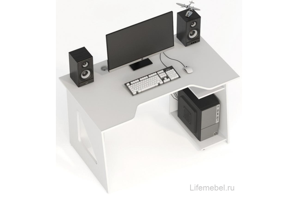Компьютерный стол СКП-4 GL-4 белый
