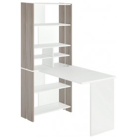 Компьютерный стол со стеллажом СТЛ-ОВХ и столешницей 130Прям без тумбы