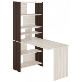 Компьютерный стол со стеллажом СТЛ-ОВХ и столешницей 130Прям без тумбы