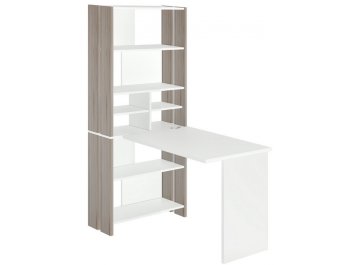 Компьютерный стол со стеллажом СТЛ-ОВХ и столешницей 130РПрям без тумбы