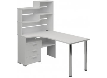 Компьютерный стол Жаспера-132-160 левый с надстройкой