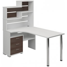 Компьютерный стол Жаспера-132-160 левый с надстройкой