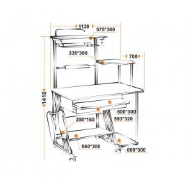 Компьютерный стол ST – D300LCD