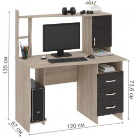 Компьютерный стол Студент-Класс М дуб сонома / венге цава
