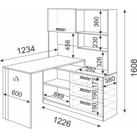 Компьютерный стол Волкер М07