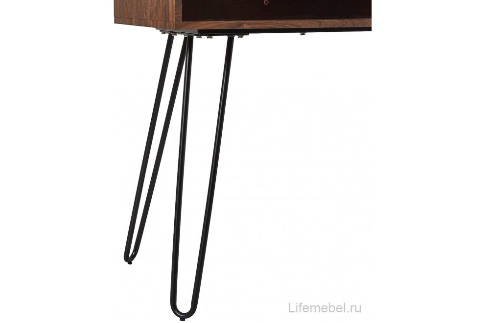 Консольный столик D-003 орех / матовый черный