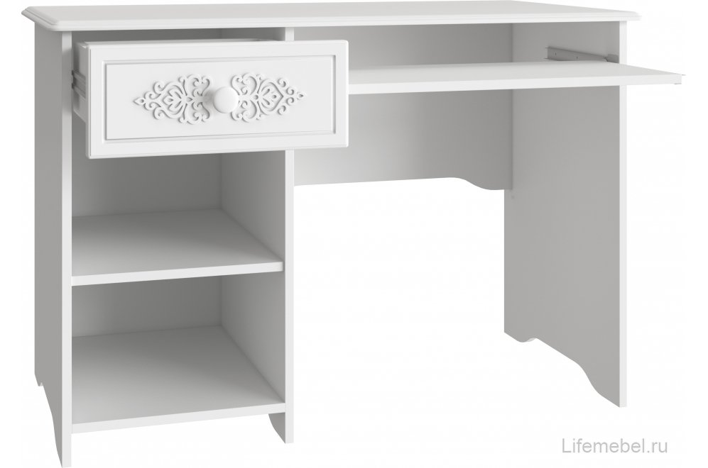 Письменный стол Ассоль АС-242К белое дерево