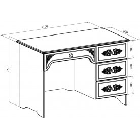 Письменный стол Ассоль АС-6 правый