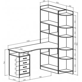 Письменный стол Атлант-183