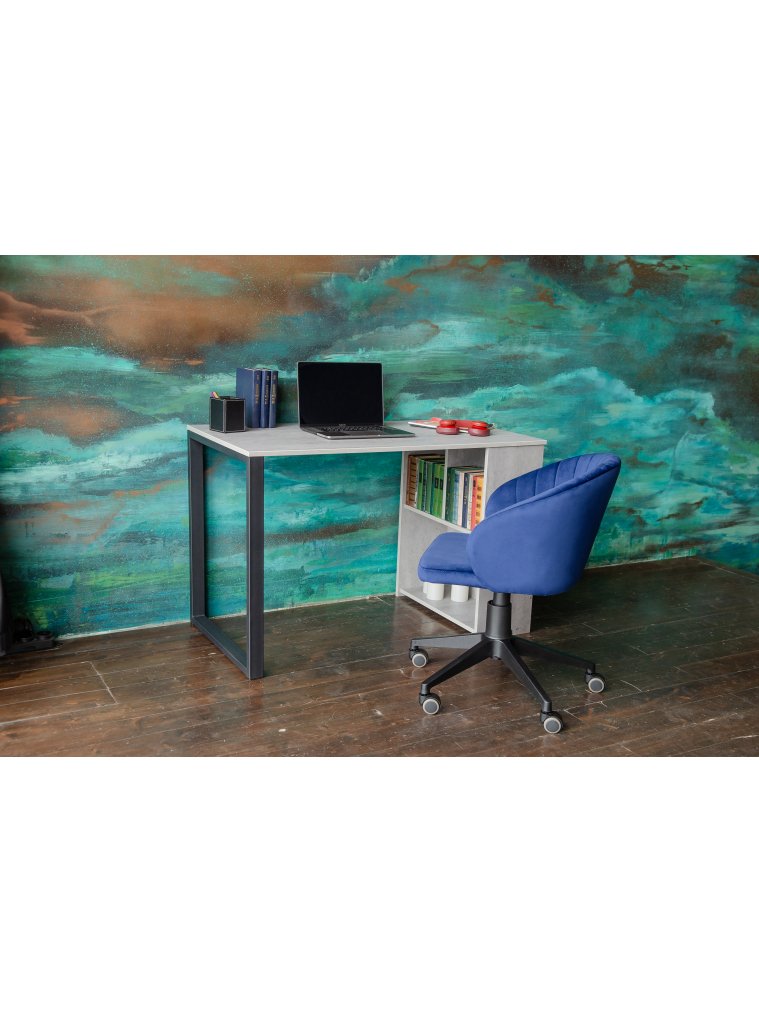 Письменный стол Битти Лофт 116х60х75 бетон / черный матовый