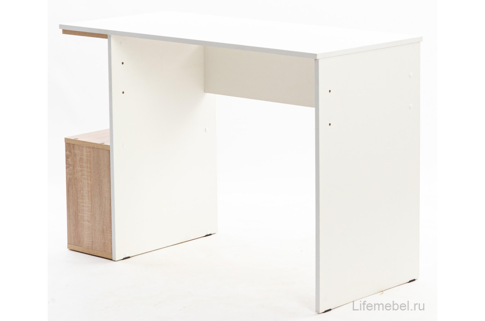 Письменный стол Zett белое тиснение / дуб сонома