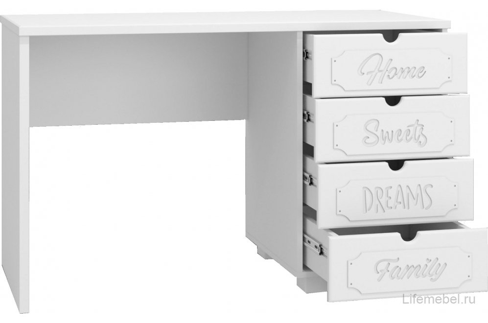 Письменный стол ДримСтар ДС-3 белое дерево