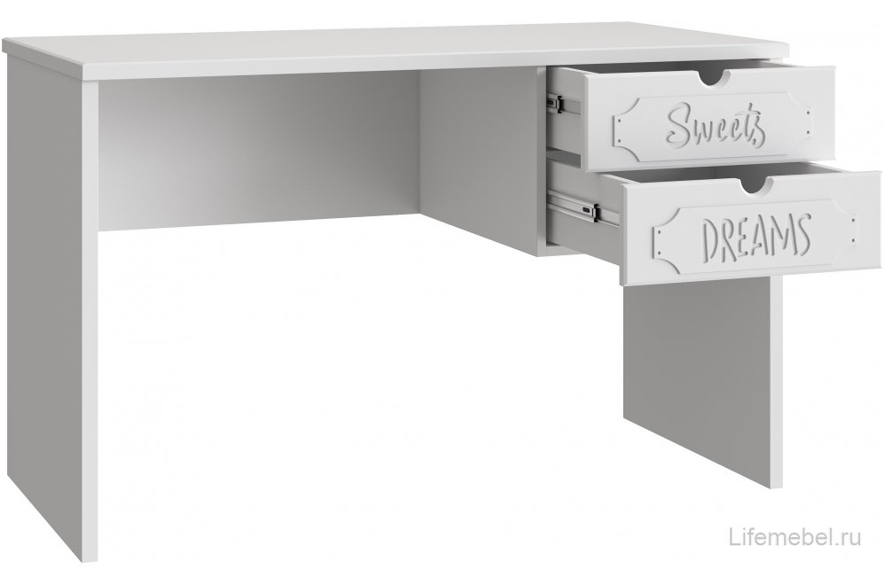 Письменный стол ДримСтар ДС-6 белое дерево