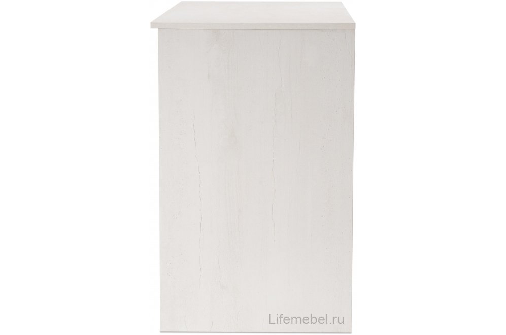 Письменный стол Эго Ст-3 на ножках бетон светлый / белый глянец