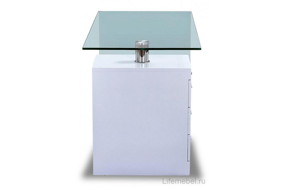 Письменный стол F-306-650 прозрачный / белый