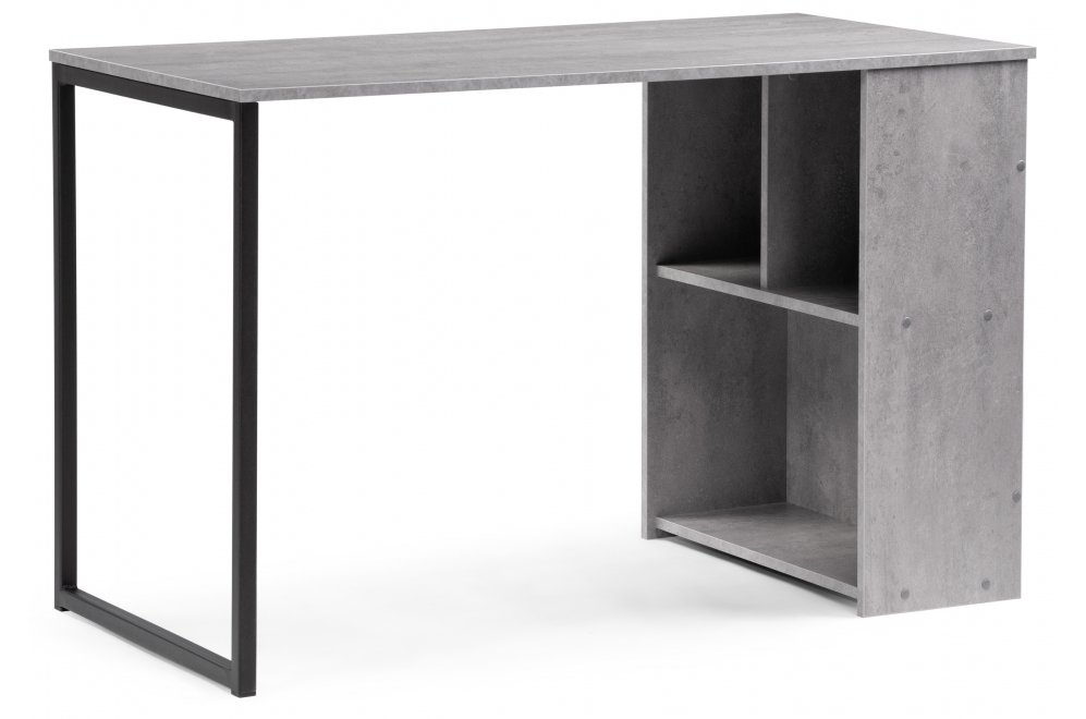 Письменный стол Фред Лофт бетон / черный матовый