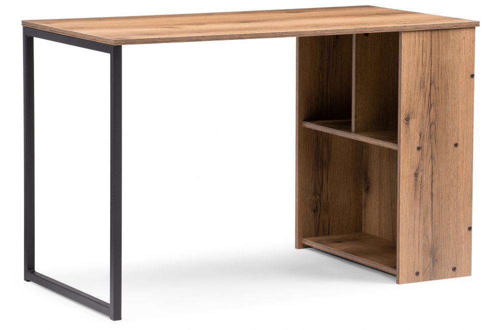 Письменный стол Фред Лофт черный матовый / дуб делано темный