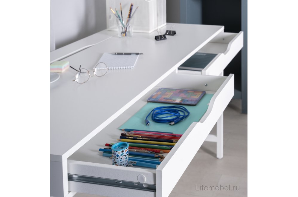 Письменный стол Ингар Д 132 белый