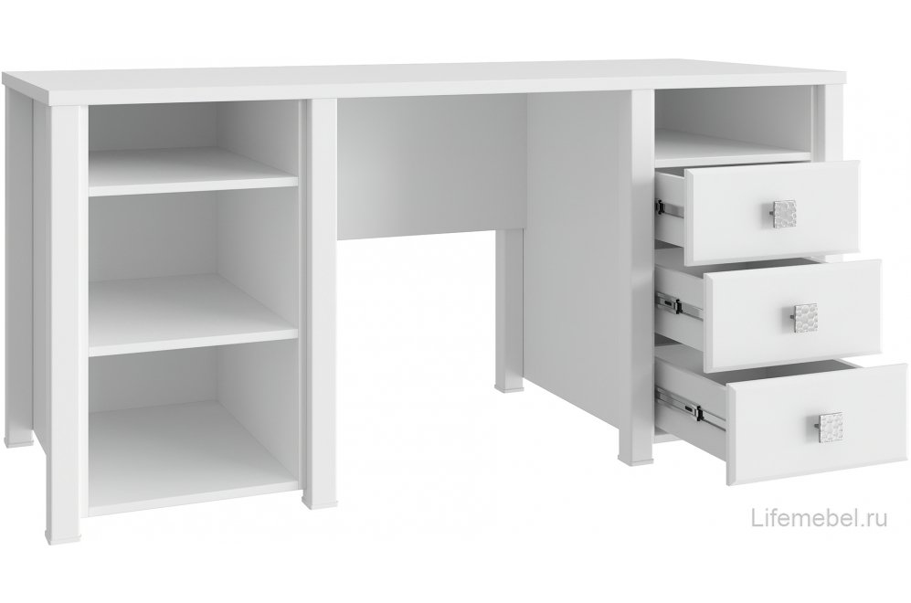 Письменный стол Изабель ИЗ-41К белое дерево