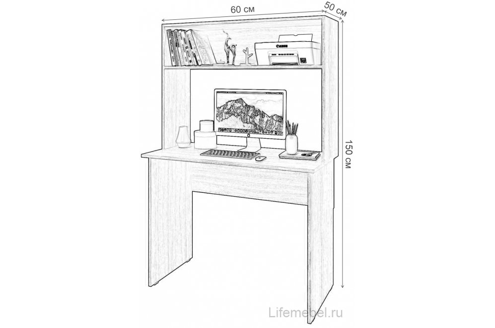 Письменный стол Хит-47 вишня оксфорд