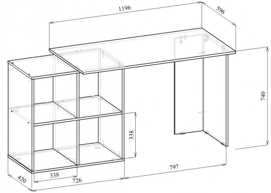 Письменный стол Прайм-45 СТЛ-Прайм-45-ВМ венге