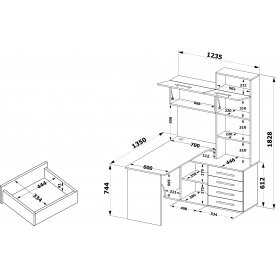 Письменный стол КСТ-14.1П