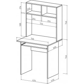 Письменный стол Лайт-1К