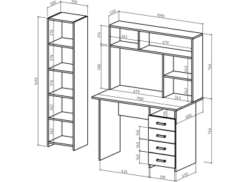 Письменный стол Лайт-5