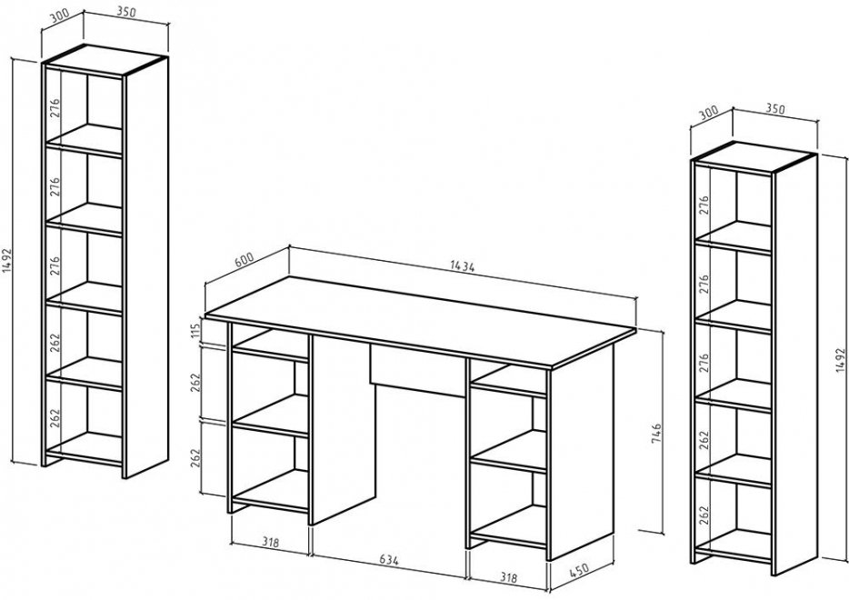 Письменный стол Лайт 6 белый