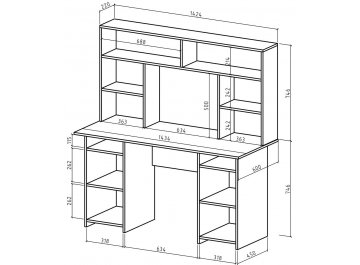 Письменный стол Лайт-6 с надстройкой