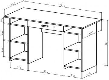Письменный стол Лайт-6Я