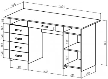 Письменный стол Лайт-8Я