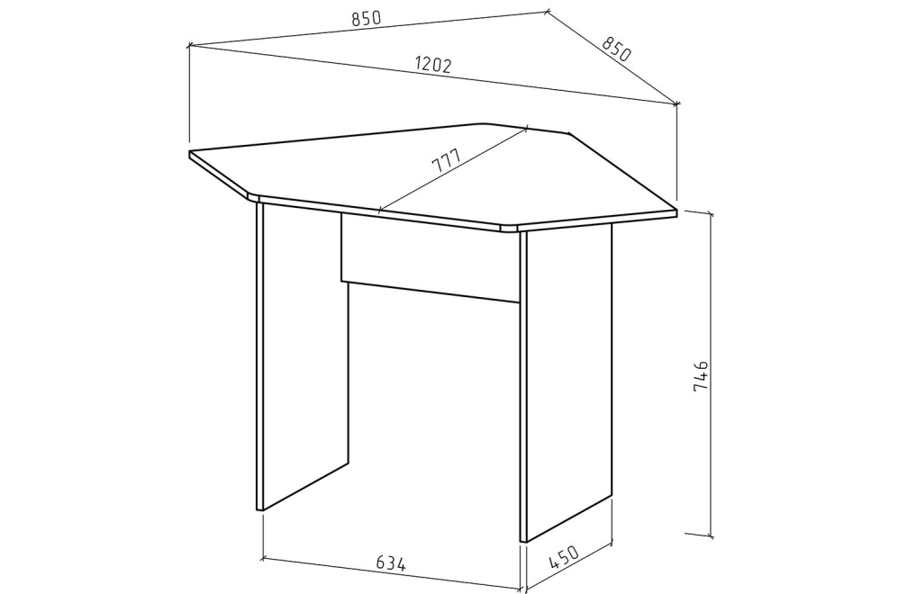 Письменный стол Лайт белый угловой