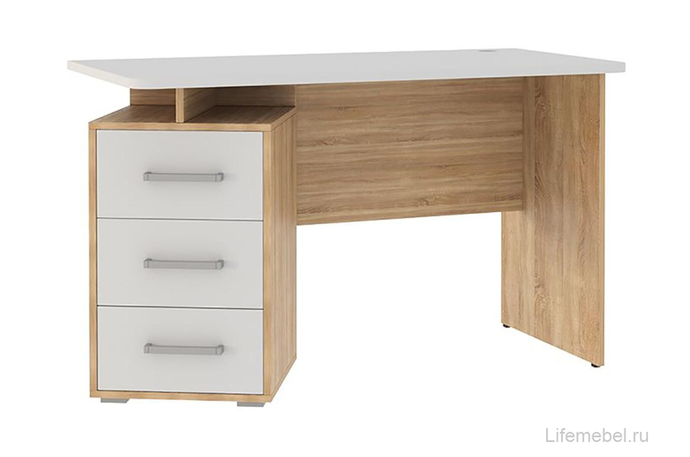 Письменный стол Лайт К3 дуб сонома / белый