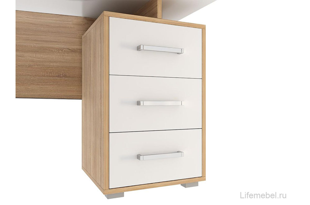 Письменный стол Лайт К3 дуб сонома / белый