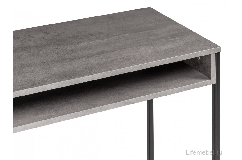 Письменный стол Лео Лофт бетон / черный матовый