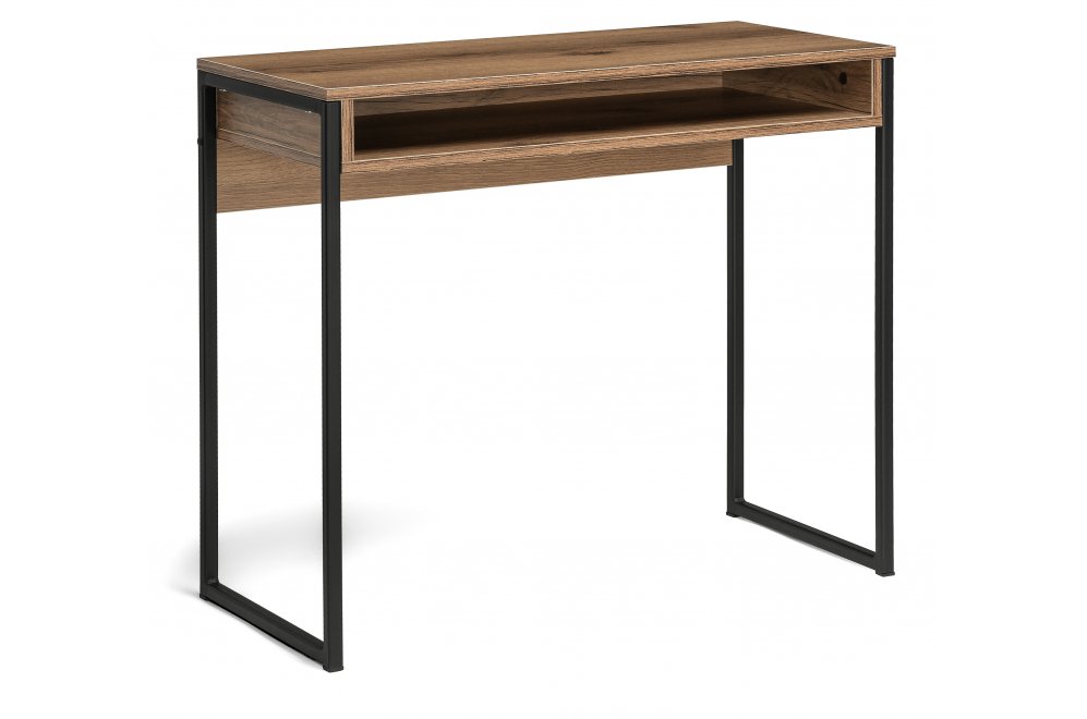 Письменный стол Лео Лофт черный матовый / дуб делано темный