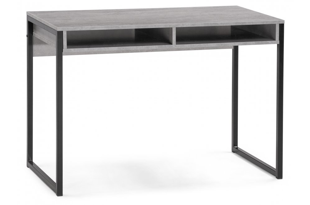Письменный стол Леон Лофт бетон / черный матовый