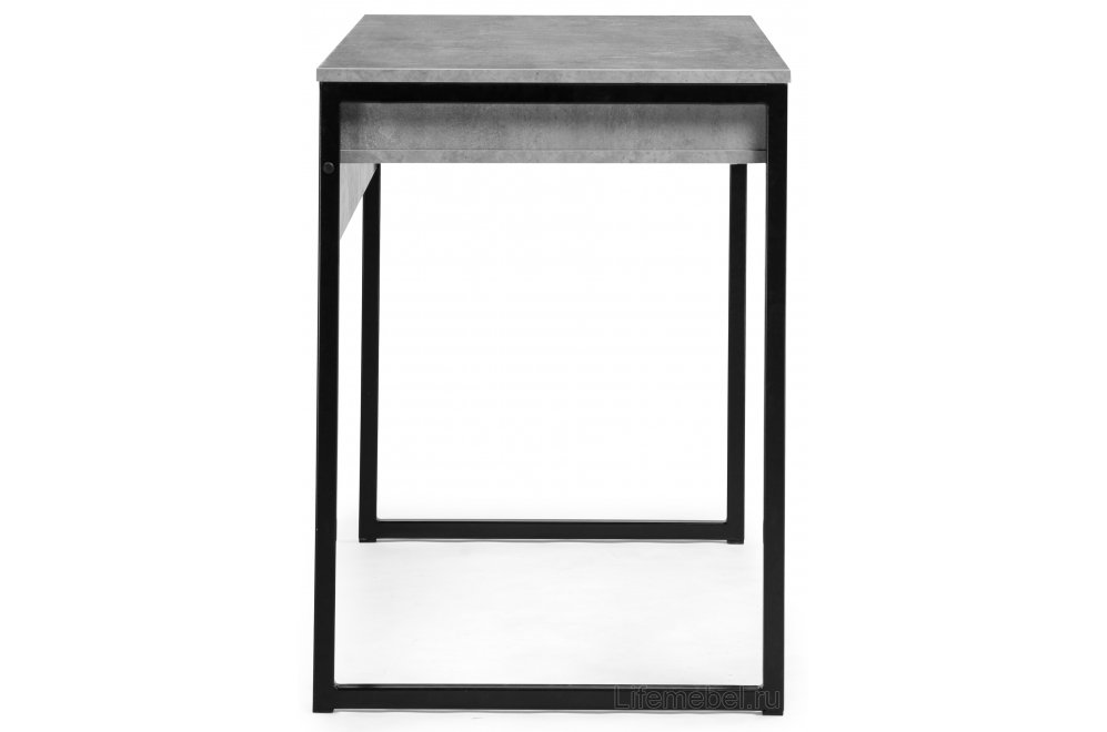 Письменный стол Леон Лофт бетон / черный матовый