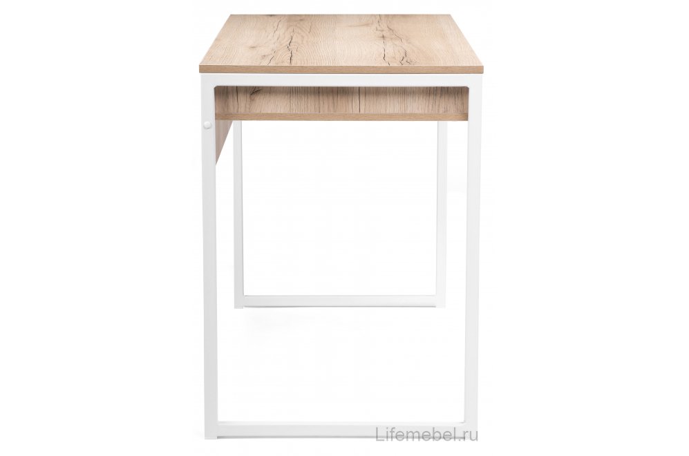 Письменный стол Леон Лофт дуб делано светлый / белый матовый