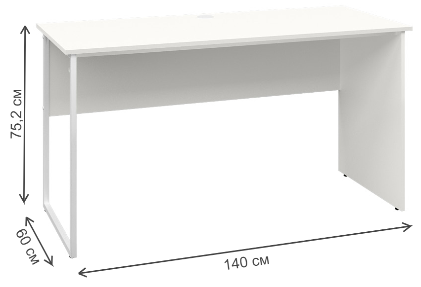 Письменный стол Марвэл 12.112 белый PE шагрень