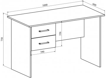 Письменный стол ОФ-111К + ОФ-21