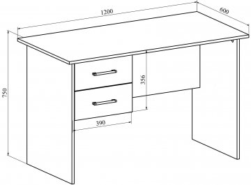 Письменный стол ОФ-112К+ОФ-21