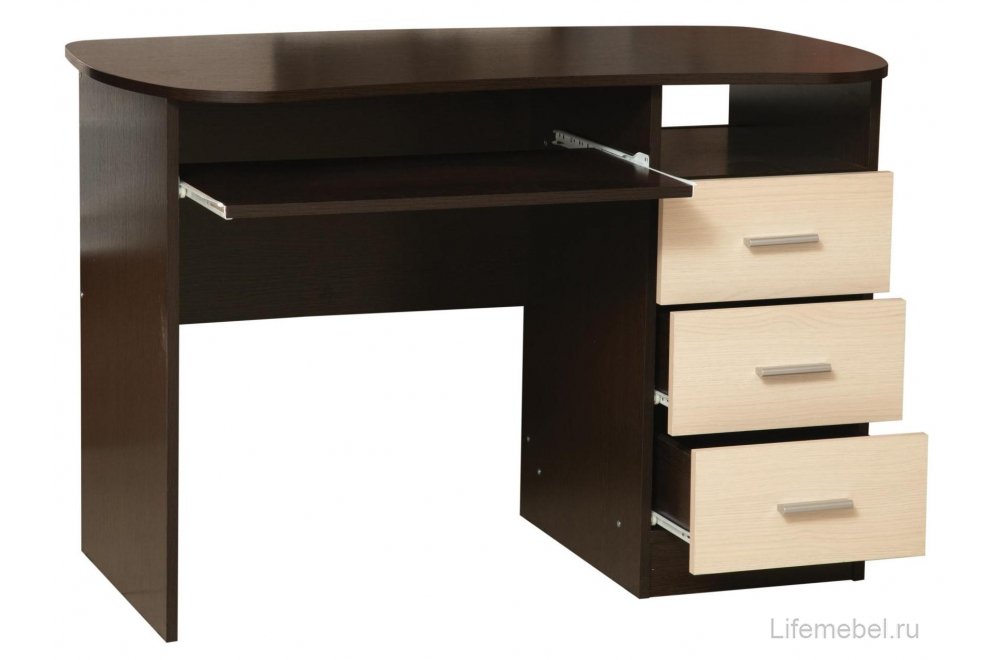 Письменный стол П00222571 венге / вудлайн кремовый