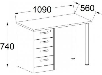 Письменный стол ПС 01.01.7