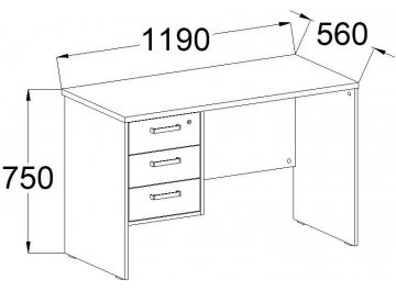 Письменный стол ПС 03.01.4